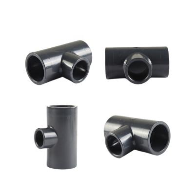 China Eco-friendly Supply PVC Pipe Fittings UPVC Chemical Reduction Tee Chemical Tee Plastic Tee Fittings for sale