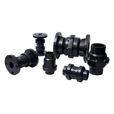 China Factory Direct Sale UPVC EPDM Eco-friendly Ground One Way Plastic Flowcolour Union Swing Check Valve For Water Supply for sale