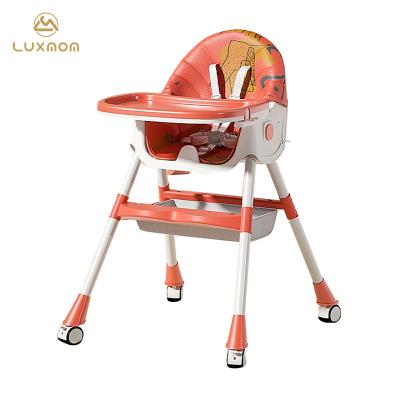 China LUXMOM Q2 Eco-friendly Collapsible Baby Folding Portable Plastic Safety Sitting Eating Booster Baby Umpire Chair For Kids for sale