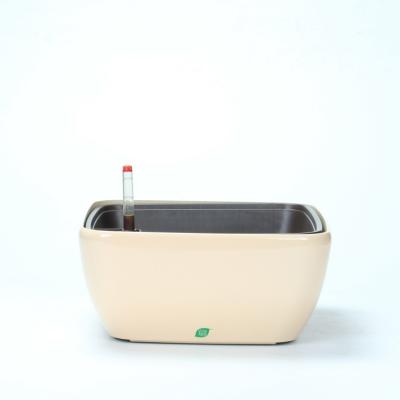 China plastic flower pot modern bonsai square self watering for sale