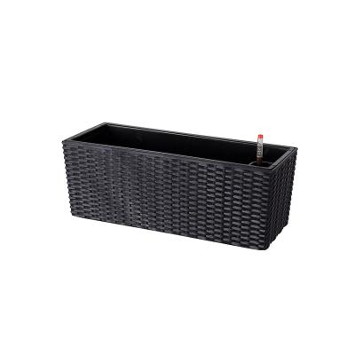 China plastic pots for indoor plants square rattan indoor or outdoor hang the balcony for sale