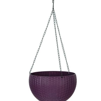 China self watering plant pot hanging rattan succulent planter for sale