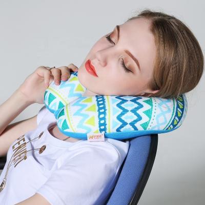 China PORTABLE Colorful Digital Printing Particle Microbeads U-Shaped Pillow Portable Watermaking Travel Neck Rest for Car and Airplane for sale