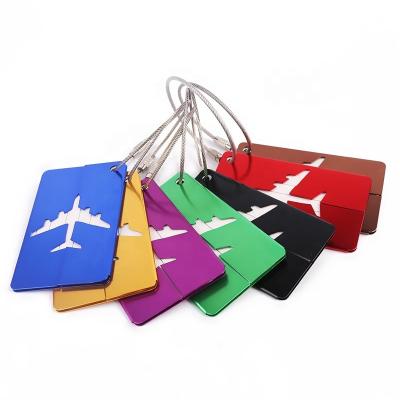 China Strong Connection to Your Portable Suitcase ID Address Holder Luggage Boarding Tag Label Bag Multiple Colors Creative and Stylish Aluminum Alloy Luggage Hang Tag for sale