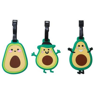 China Cute Creative Cartoon or Fruit Shape PVC Travel Accessories Luggage Boarding Tags Luggage Tag Cartoon Silica Gel Suitcase Identification Address Holder Cute Animal for sale