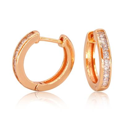 China Hiphop 2022 Wholesale China Rose Gold Brass Fashion Hoop Huggie Earrings For Women Jewelry for sale