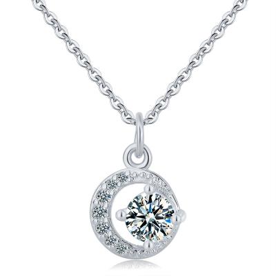 China Wholesale GSY 2022 FASHIONABLE Luxury Gold Plated Brass Zircon Diamond Pendant Necklace For Women Wedding for sale