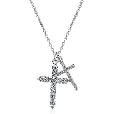 China FASHIONABLE Luxury Women's Wholesale Zircon Diamond Pendant Cross Necklace For Betrayal Jewelry for sale