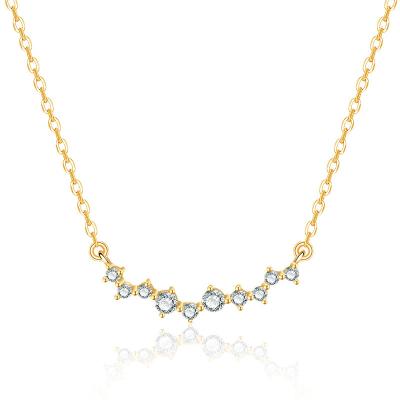 China 2022 Fashion GSY Amazon Best Selling Woman Lady Statement Copper Zircon Chain Popular Trendy Necklace for sale