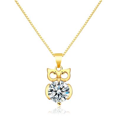 China Hot Sale Fashionable Handmade Popular Summer GSY Diamond 18k Copper Gold Plated Ovl Pendant Girls For Necklace for sale