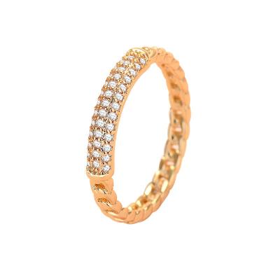 China OUND GSY 2022 Wholesale Fashion Gold Plated Zircon Rings Jewelry For Women Brass Finger Ring for sale