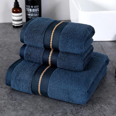 China Custom 100% Airplane Luxury 5 Star Hotel Satin Jacquard Cotton Terry Bath Towel Set for sale