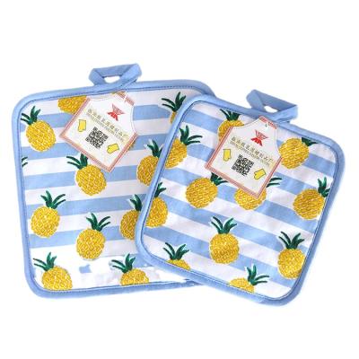 China Eco-friendly Cheap Price Cotton Heat Resistant Potholder With Pineapple Printing for sale