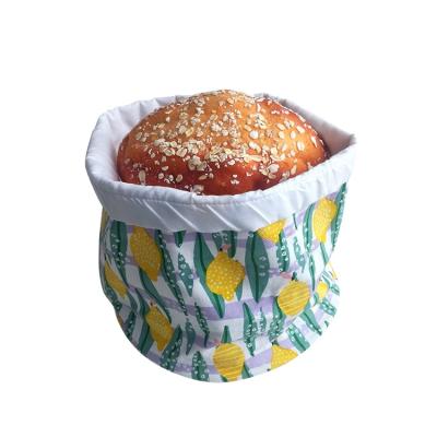 China Sustainable High Quality Food Storage Basket Custom Round Cotton Bread Basket for sale