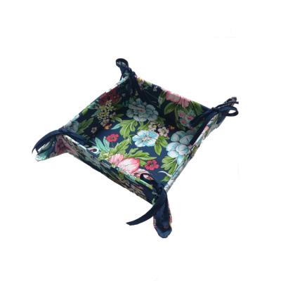 China PROMOTION FLOWER DESIGN BREAD BASKET KITCHEN COTTON FABRIC viable BREAD BASKET for sale