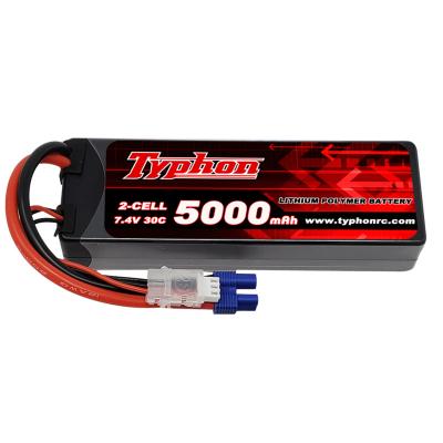 China toys traxxas car toy rechargeable Li ion battery 7.4v 5000mah 6000mah 2s 60c lithium polymer battery pack for sale