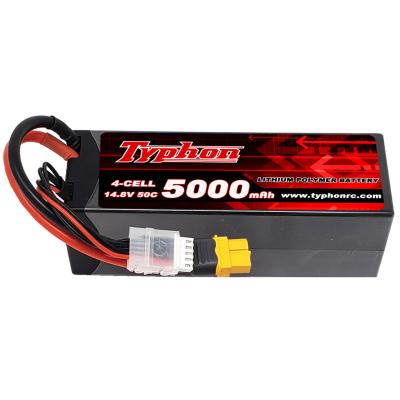 China 1/8 & 1/10 RC Car 4S 5000mAh 14.8V 50C 60C 65C Lipo Model E-Buggy and E-Truggy Battery for 1/8 RC8 Venom losi hpi arrma for sale