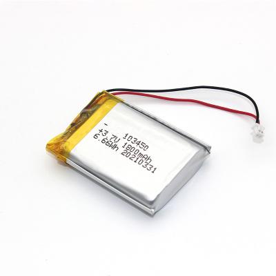 China Rechargeable Toys Li Polymer 103450 2000mah 3.7v Lithium Lipo Battery For Electronic Device for sale