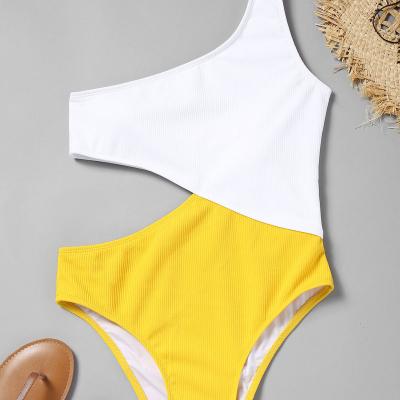 China 2022 Women Plus Size Swimwear One Shoulder Monokini Bikini OEM Factory Price Sexy One Piece Swimsuit for sale