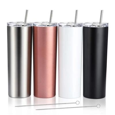 China PORTABLE 20oz Stainless Steel Upright Water Bottle Double Wall Tumbler With Straw for sale