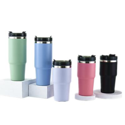 China 20oz 30oz Double Wall Stainless Steel Coffee Tumbler Travel Mug With PORTABLE Insulated Switch Lid And Straw for sale