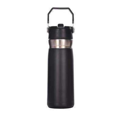 China PORTABLE Tumbler Water Bottle Double Wall 18/8 Stainless Steel Vacuum Insulated Tumbler With Handle And Straw for sale