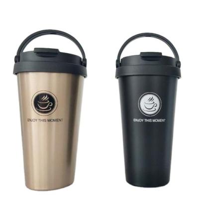 China Wholesale Fashion 500ml Leak Proof Double Wall Stainless Steel Outdoor Travel Vacuum Insulated Coffee Mugs PORTABLE for sale