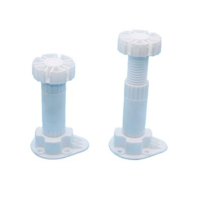 China 100mm Traditional ABS White Sideboard Leveling Feet Plastic Adjustable Cabinet Leg for sale