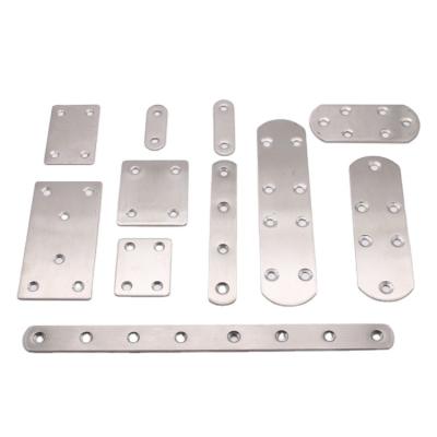 China Code Modern Wholesale Straight Piece Connector Stainless Steel Connecting Shelf 180 Degree Flat Corner Bracket for sale