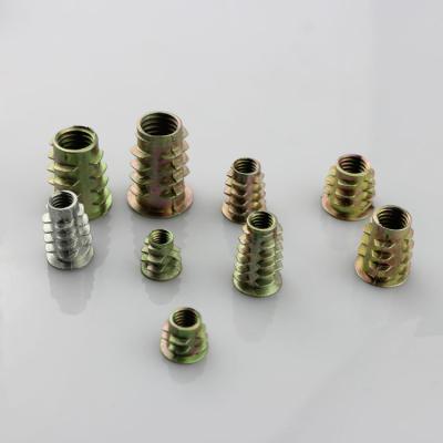 China Zinc Alloy Modern M4 M6 M8 3 In 1 Double Cabinet Furniture Joint Fitting Screws Outside Threaded Insert Nuts With Flange for sale