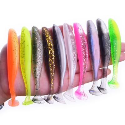 China Fishing Lures Worm Soft Bait 95mm 75mm 50mm T Tail Wobblers Building Fishing Tackle Bass Pike Aritificial Silicone Swimbait Lure YIKEYI-230102 for sale