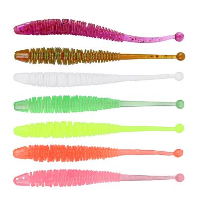 China YIKEYI 10pcs/Lot Soft Worm Fishing Lures Bait Wobblers 6cm Shrimp 0.6g Smell Additive Silicone Artificial Groundbait Bass Carp Pesca Ta YIKEYI-230125 for sale