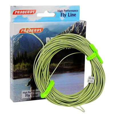 China Sink Line 100FT WF-2F/3F/4F/5F/6F/7F/8F Weight Fly Forward Floating Fishing Line Fly Line Moss Green /Orange/FluoYellow Color for sale