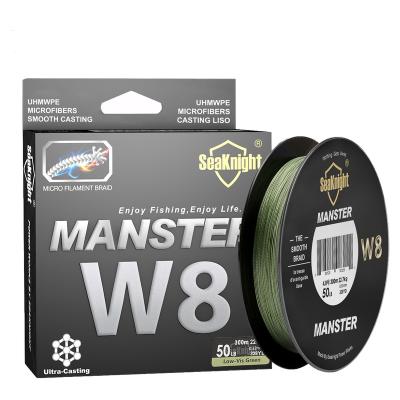 China MONSTER/MANSTER W8 150M 300M Sink 500M 8 Strands Braided Fishing Line Multifilament PE Line 15 -100LB for sale