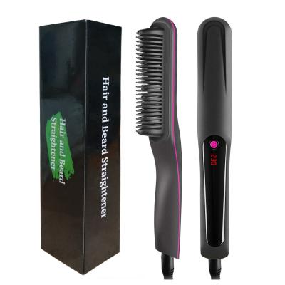 China Factory Price Professional Outdoor Salon Cheap Fast Heating Electric Hair Straightening Brush for sale