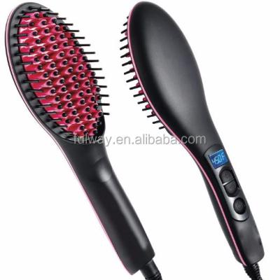 China Hair Straightening Iron With Perfect Magic Brush Hair Straightening Brush Electric Hair Straightening Brush for sale