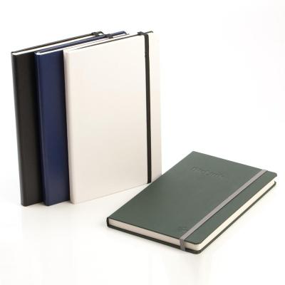 China Custom plain PU logo leather embossed hardcover book promotion notebook journal for sale