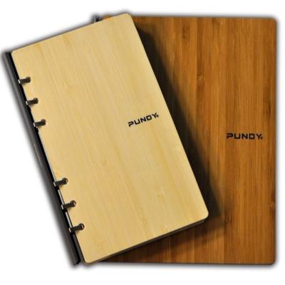 China Eco-Friendly DIY Binder Notebook Product: PUNDY Bamboo Notebook for sale