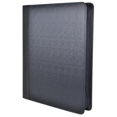 China Wholesale high quality business zippered leather folder for sale