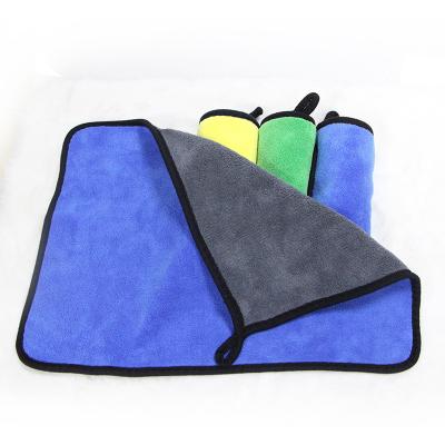 China Compressed Factory Car Dry Cleaning Towel Plush Edge Microfiber Car Cleaning Cloth Wholesale Thickened Polishing Custom Logo for sale