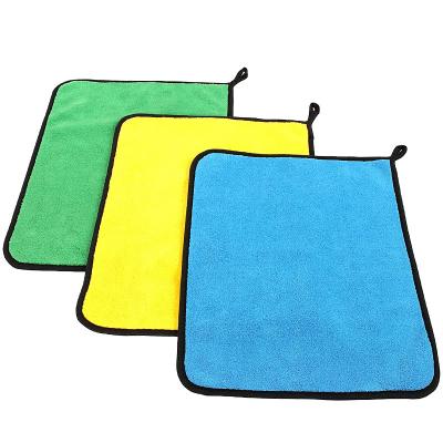 China Car Wash Towel Microfiber Compressed Towel Set Microfiber Velvet Car Wash Cloth Microfiber Coral Double Sided Car Drying Towel 500G 30CM* for sale