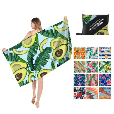 China 100% Compressed Cotton Sand Logo Comfortable Jacquard Custom Large Free Printing Beach Towel for sale