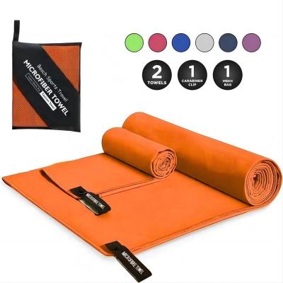 China Wholesale Microfiber Towel Sports Fitness Travel Towel Compressed Beach Towel Can Be Size Color Customized Logo for sale