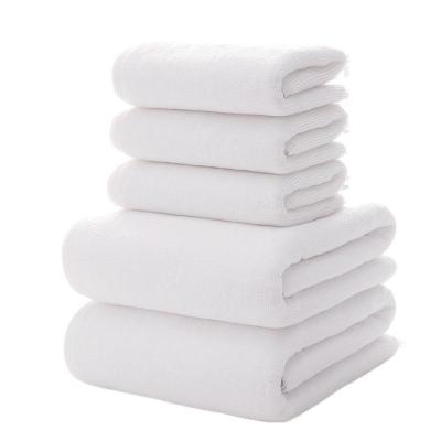 China Compressed White 100% Cotton Five Star Luxury Hotel Bath Towel Set/Towel/Face Towels/Wholesale 3 Piece Set Customizable Logo for sale