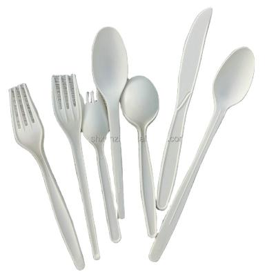 China Eco-Friendly Bamboo Biodegradable Disposable Knife Fork Material Sugarcane Disposable Tableware Set for sale