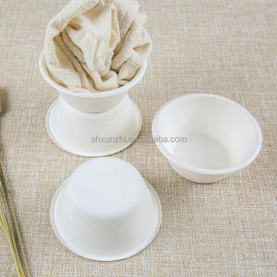 China Eco Friendly Compostable Custom Biodegradable Paper Pulp Disposable Bagasse Sauce Sugarcane Drink Tea Cold Coffee Cup With Lid for sale