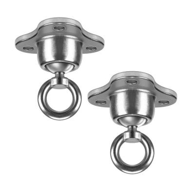 China Retail Industry 1100 lb Capacity 304 Stainless Steel Swivel Hooks For Concrete Wood Swing Set Ceiling Swing Hook for sale