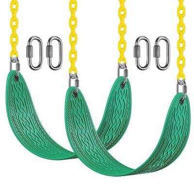 China Modern Flexible Green Rubber EVA Swing Seat With PE Rope For Kids for sale