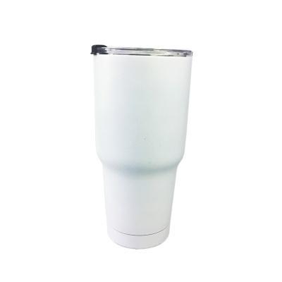 China Wholesale 30oz Viable Hot Sale Stainless Steel White Sublimation Double Walled Insulated Tumblers Empty Mugs With Lid for sale