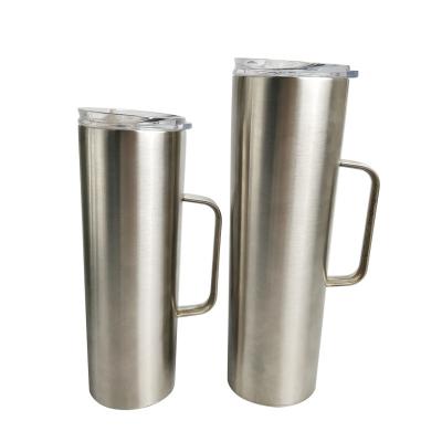 China Sustainable Wholesale Custom Logo 20oz 30oz Insulated 304 Stainless Steel Coffee Tumbler Cup With Handle And Lids for sale